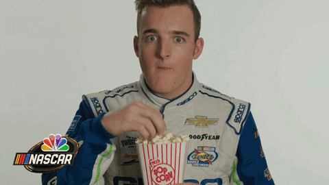 ty dillon popcorn GIF by NASCAR on NBC (Imagem de GIF)
